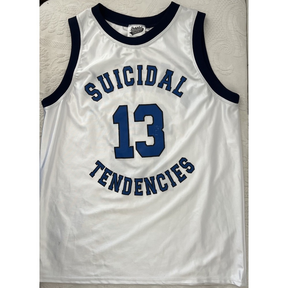 Suicidal Tendencies White Jersey Vintage Men XL VENICE USA Punk Metal Hardcore